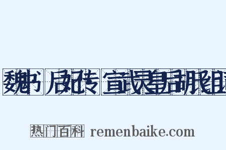 魏书·后妃传·宣武灵皇后胡氏组词是什么意思的图片